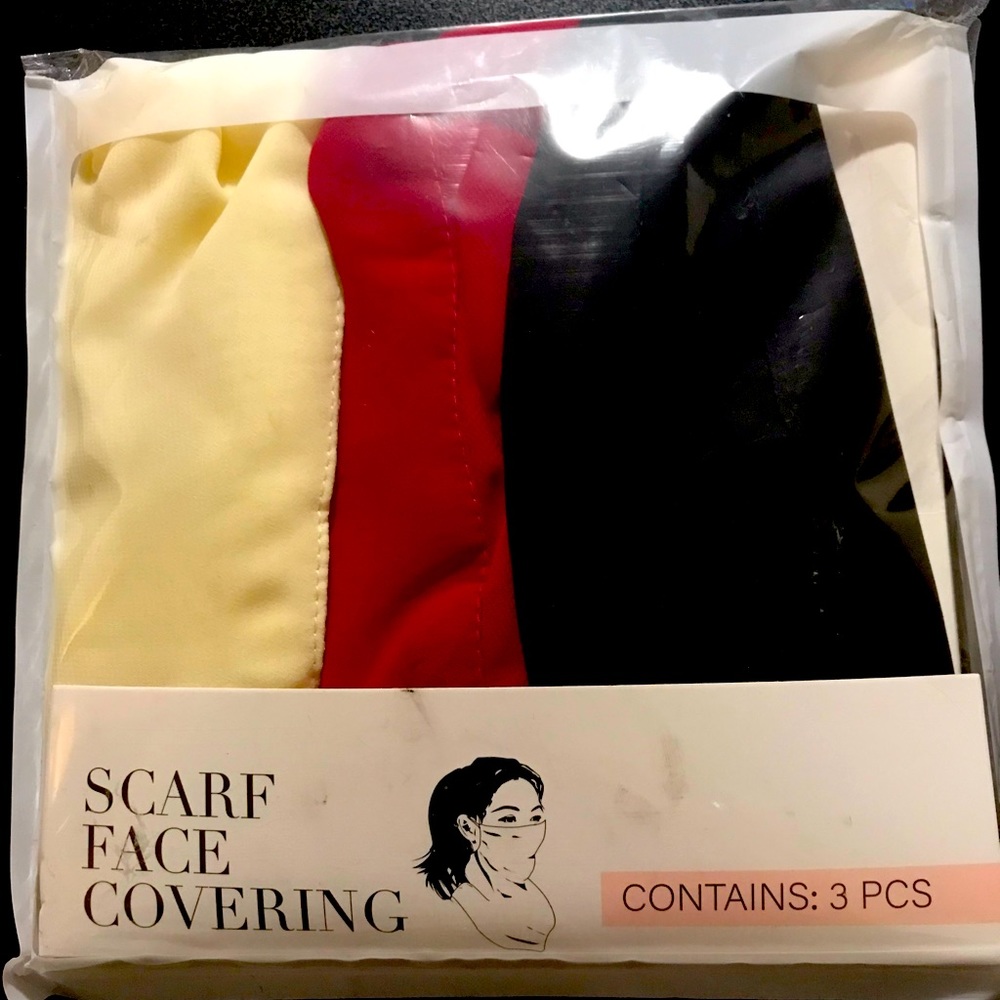 3 scarf face masks